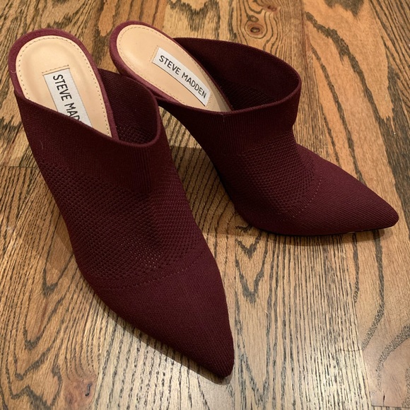 Steve Madden Drastic Mule in Burgundy LIKE NEW - Picture 3 of 8